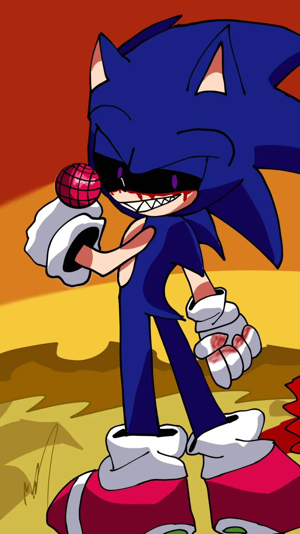 ai character: Sonic exe  background