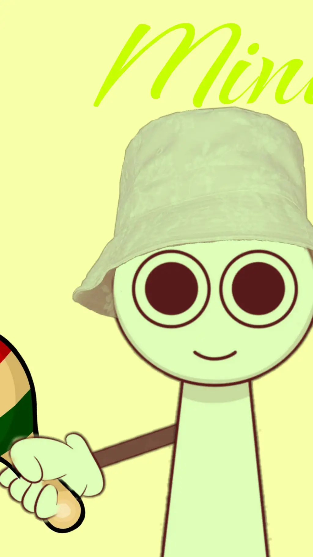 ai character: mint background
