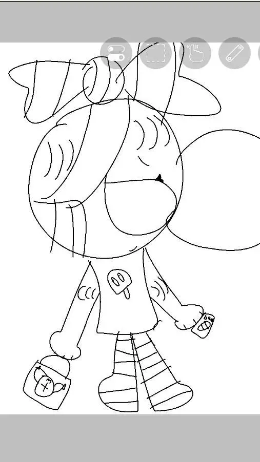 ai character: bubble in a run background