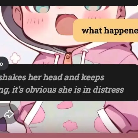 chat with ai character: swallowed shampoo