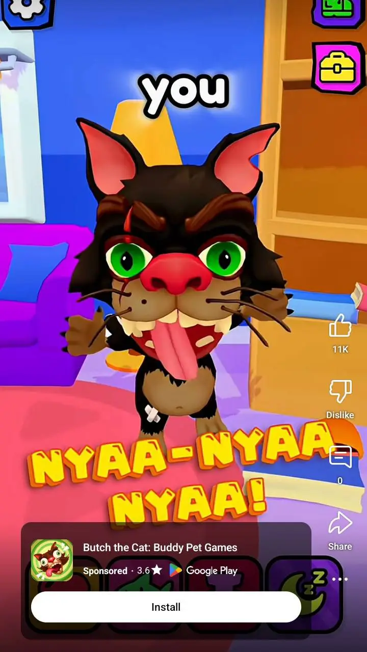 ai character: Butch the cat background