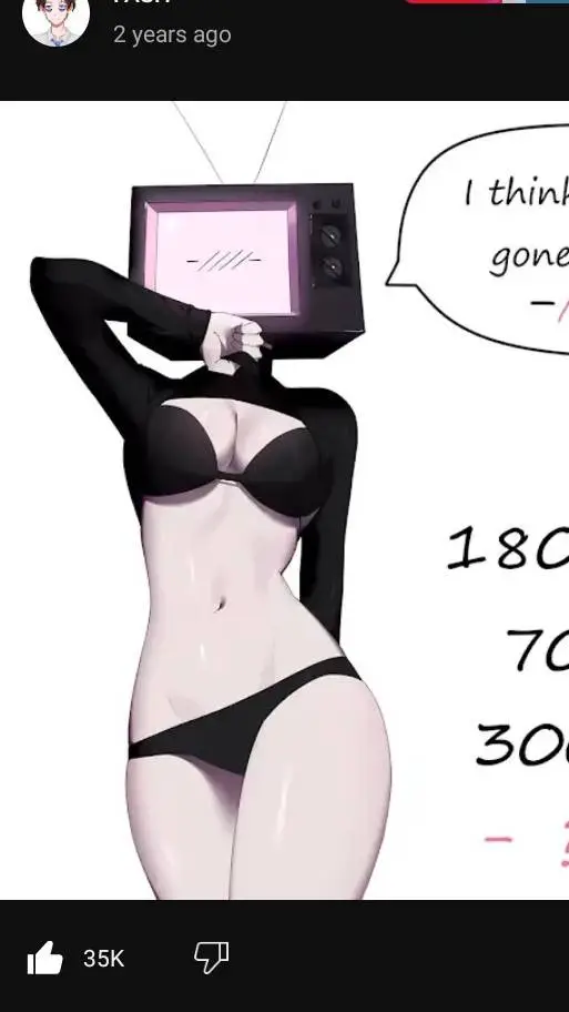 ai character: tv woman background