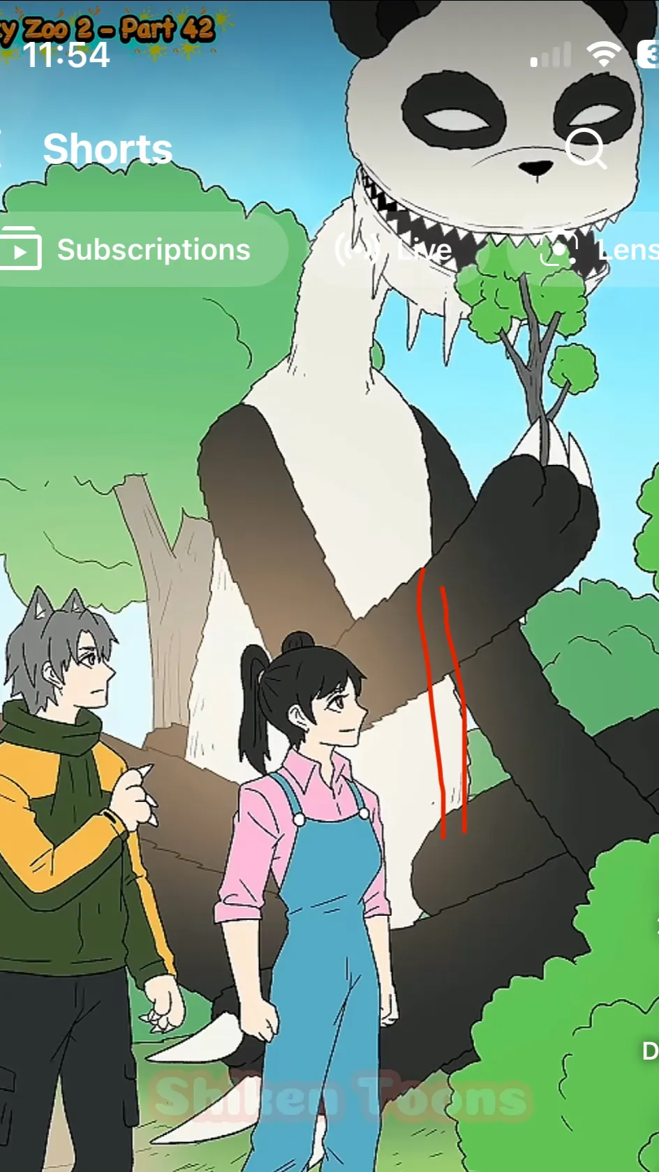 ai character: Zara the panda background