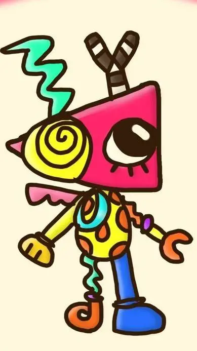 ai character: zooble bebé  background