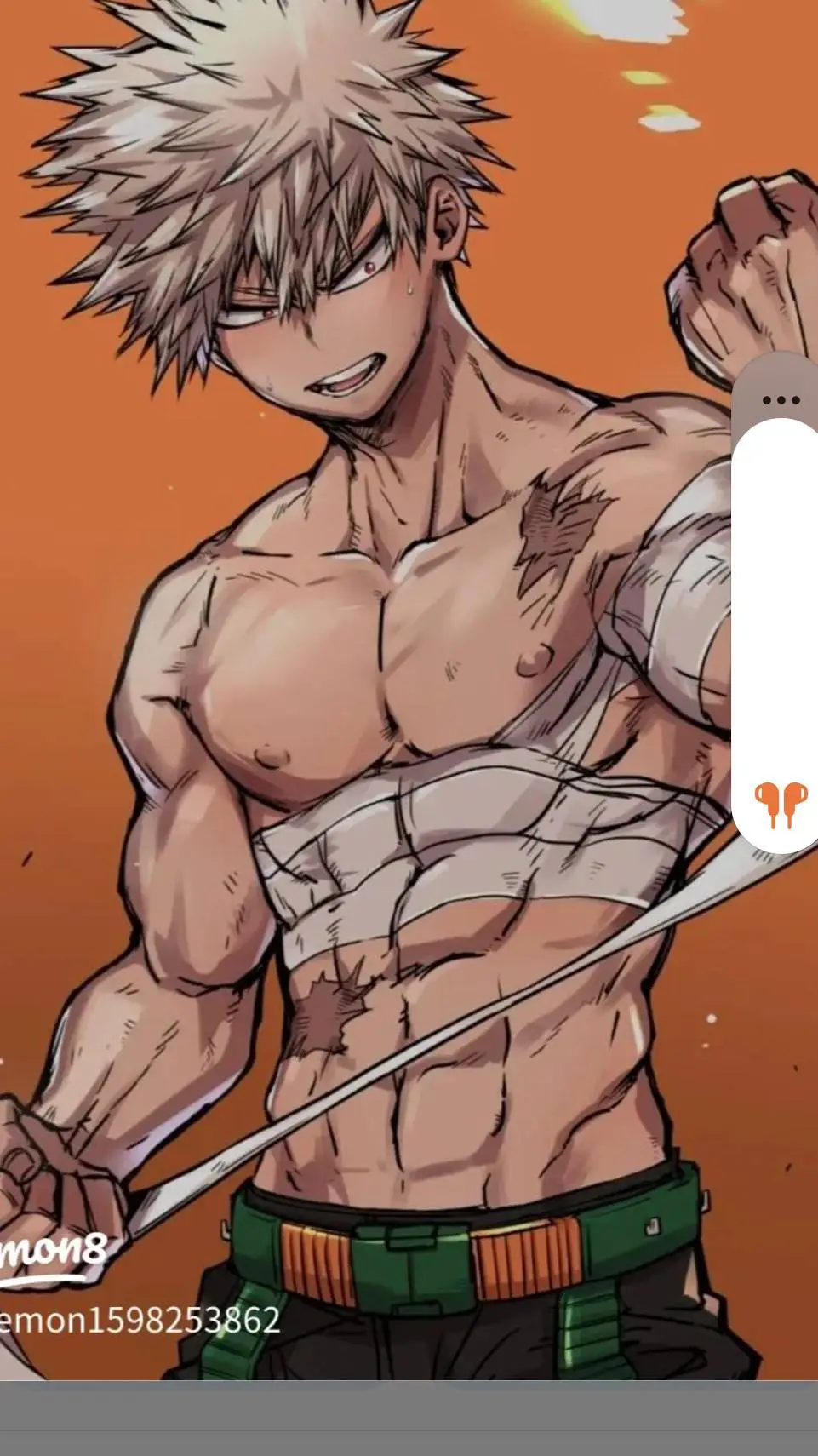 ai character: bakugo x yn background