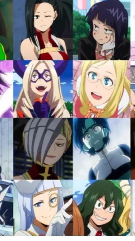 ai character: All the mha girls  background