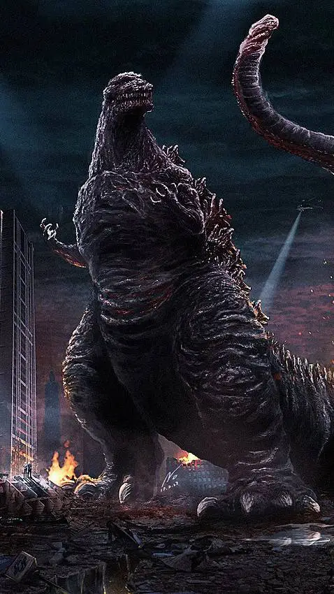 ai character: shin godzilla  background