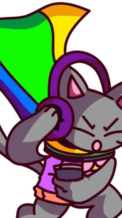 ai character: Nyan cat:3 background