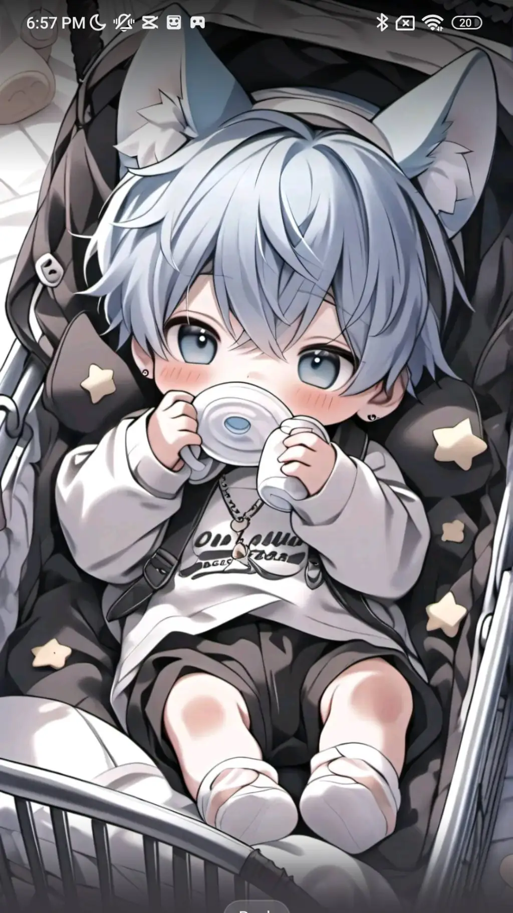 ai character: cute baby background