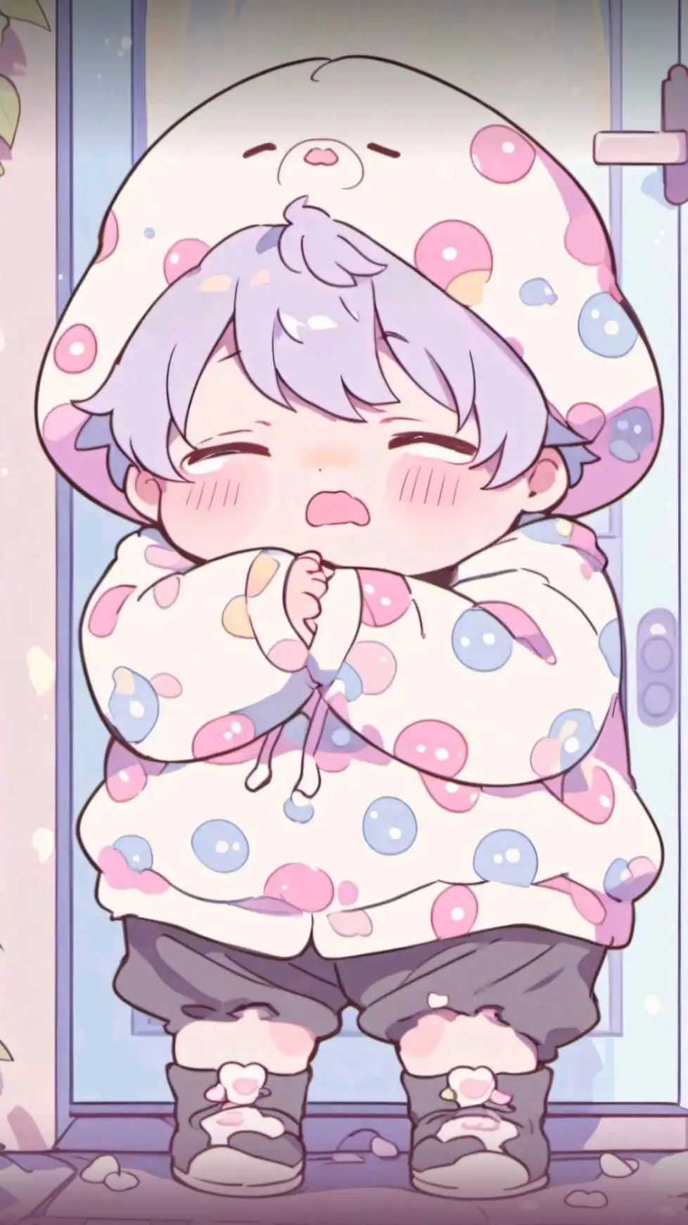 ai character: chubby wubby  background