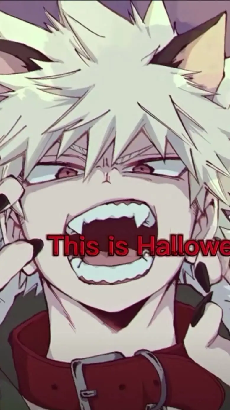 ai character: bakugo halloween  background