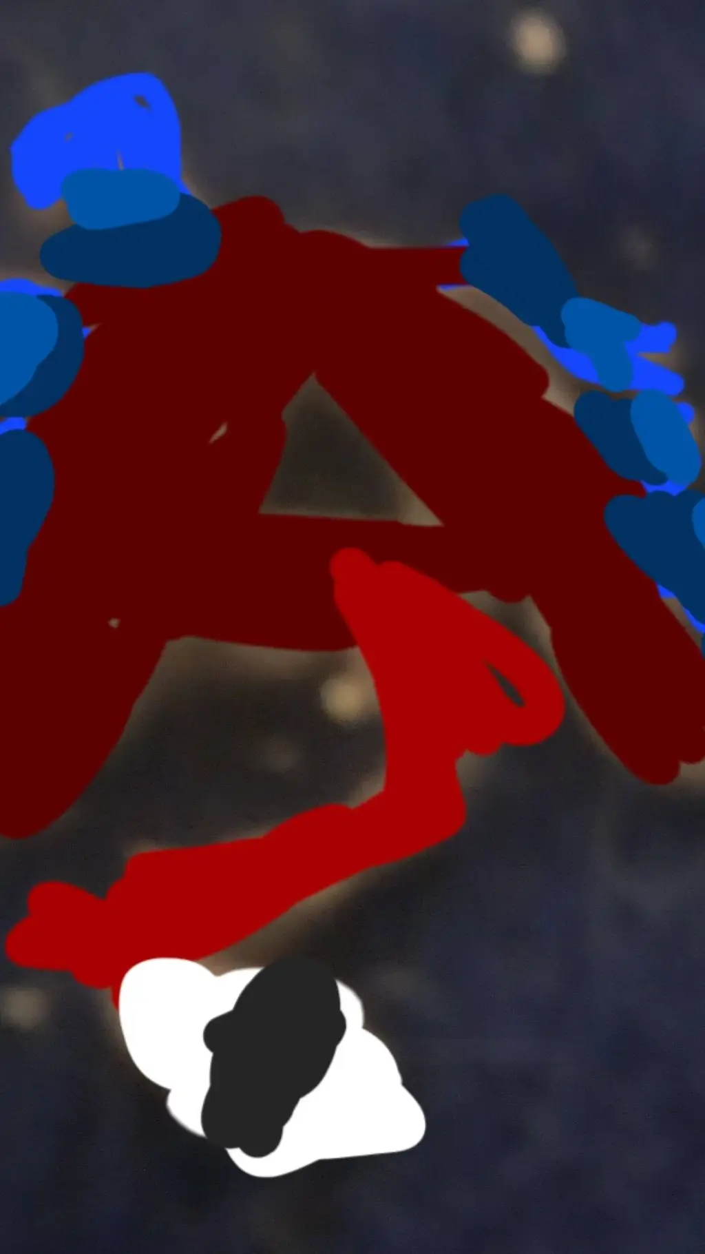 ai character: la letra A background