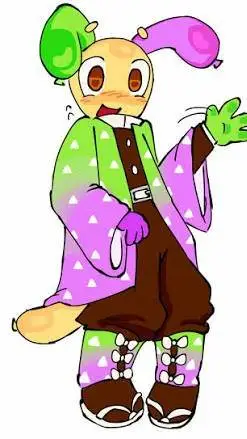 ai character: -Looey as Zenitsu- background