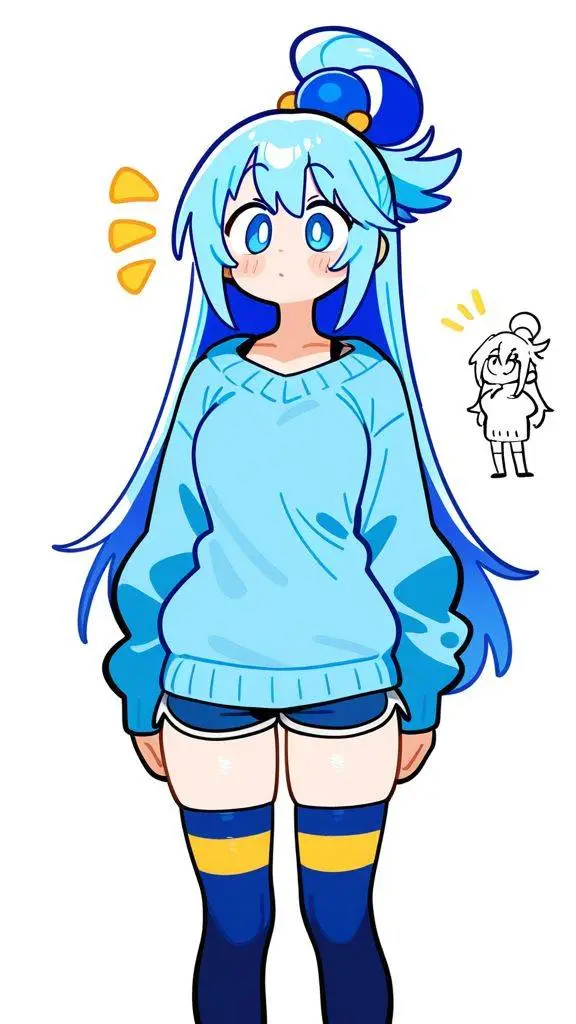 ai character: aqua background