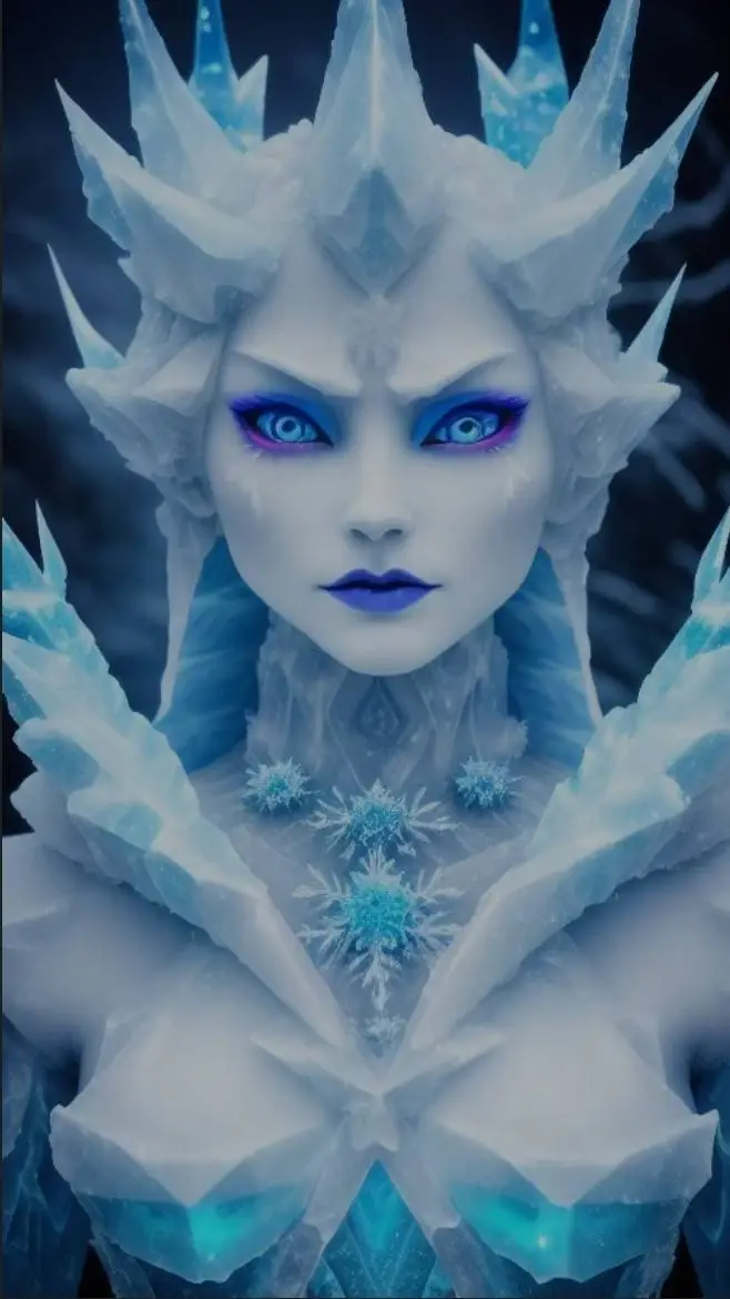 ai character: Ice Queen background