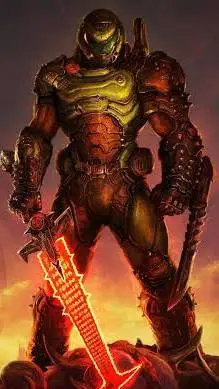 ai character: DoomGuy (Eternal) background