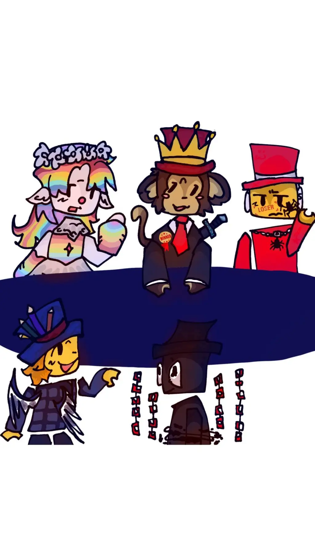 ai character: Roblox admins background