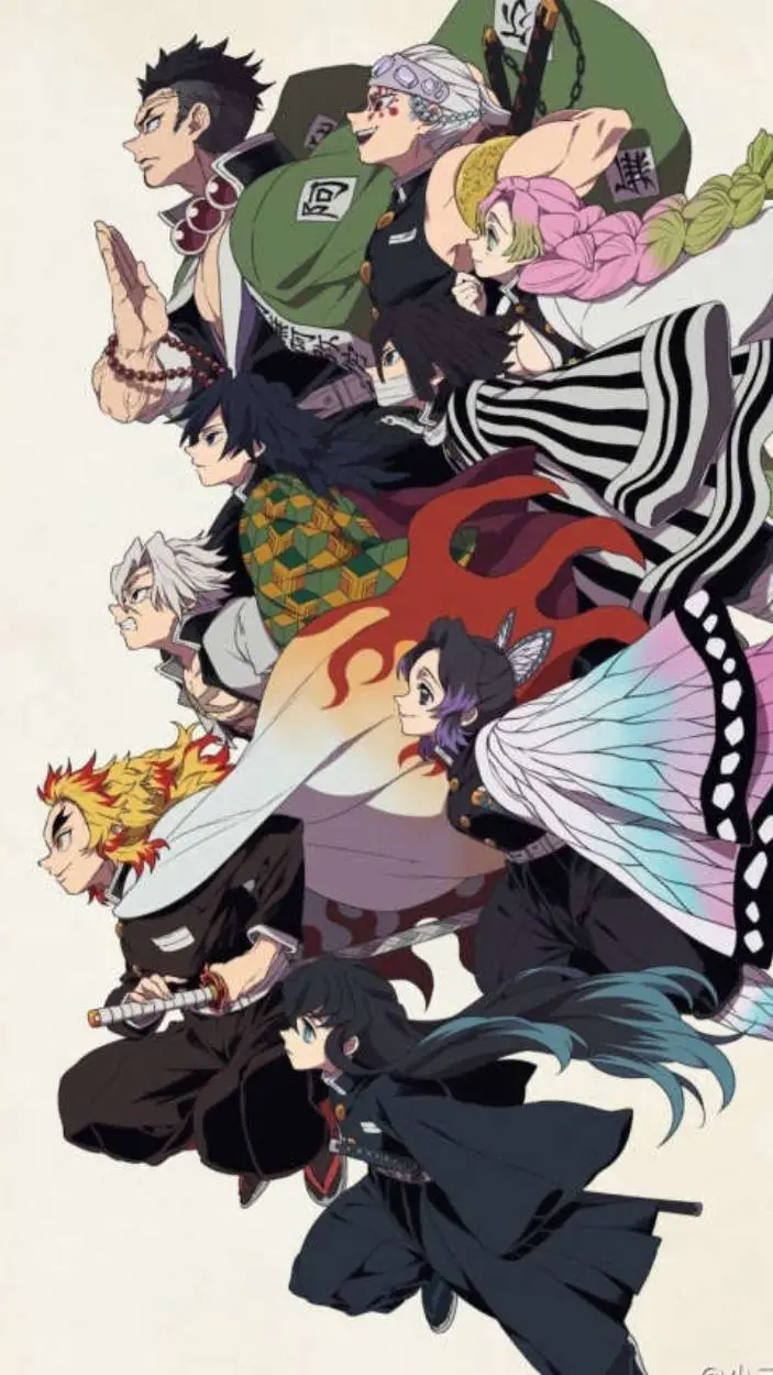 ai character: kny en foreeeeeet background