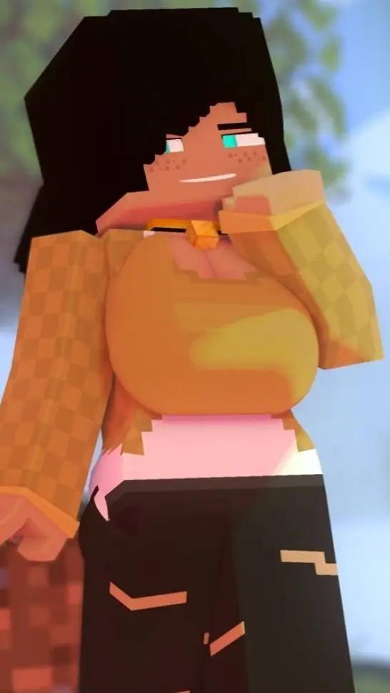 ai character: minecraft girl background