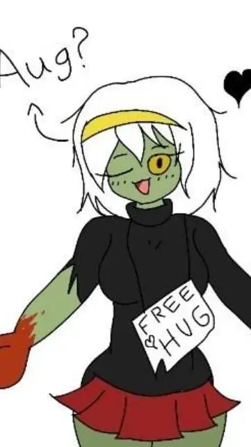 ai character: Zombie girl  background