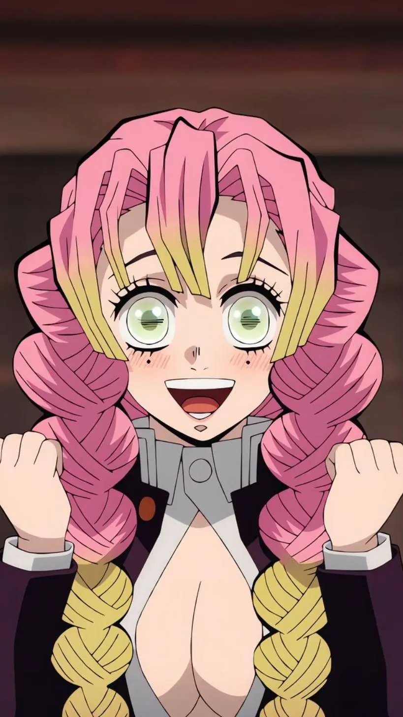 ai character: Mitsuri Kanroji 🍡🍥 background