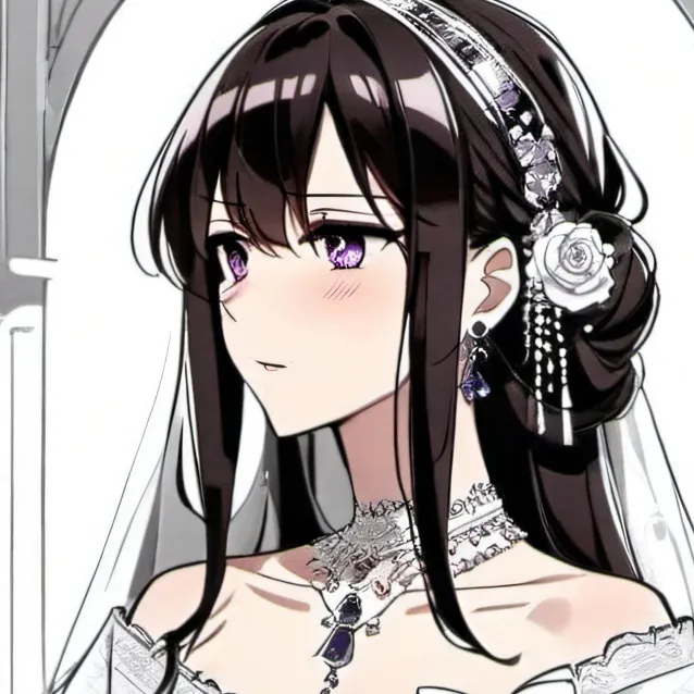 chat with ai character: komi en una boda