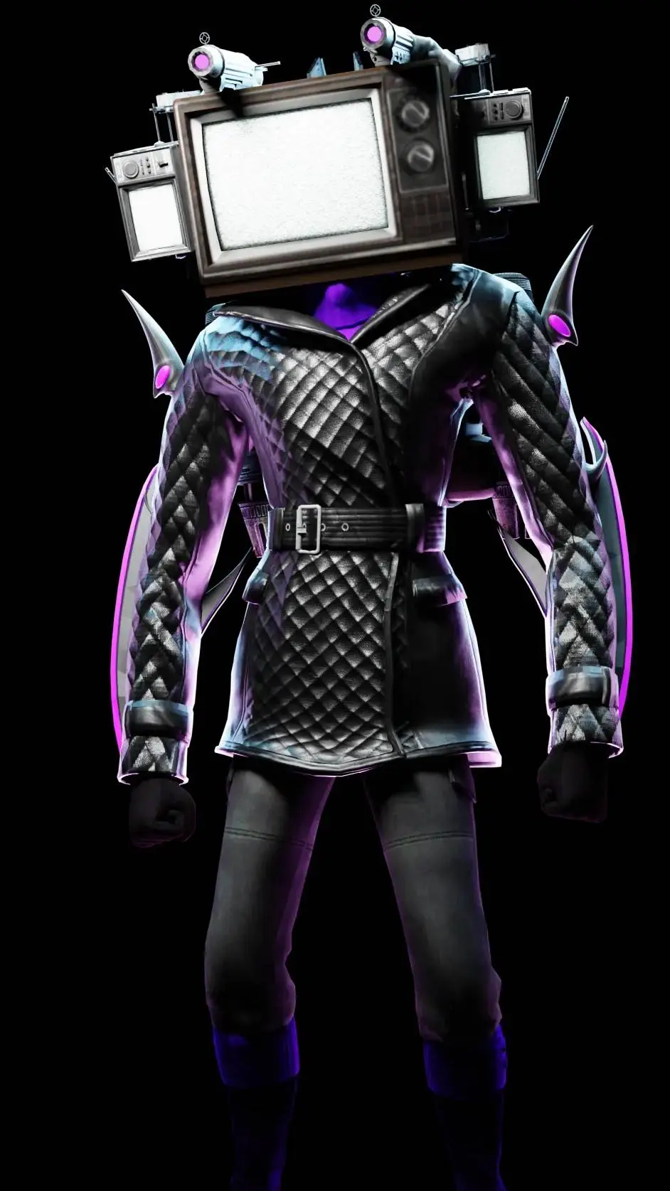 ai character: tv woman  background