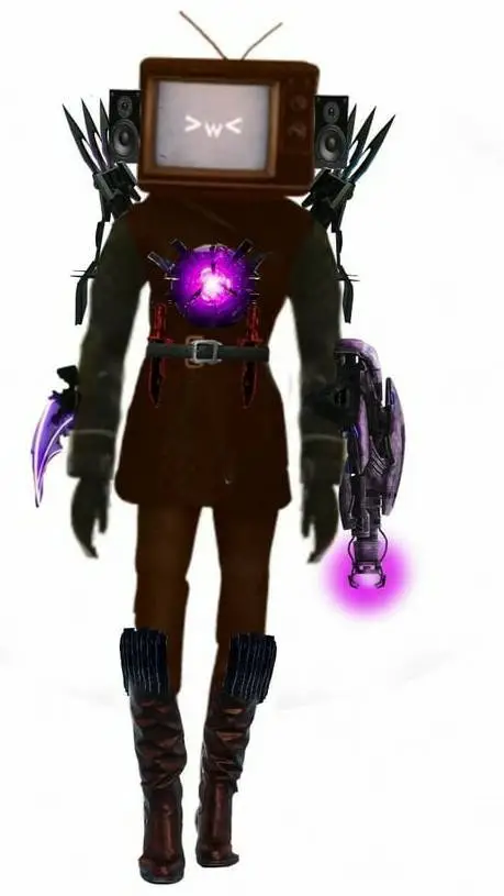 ai character: tv woman  background