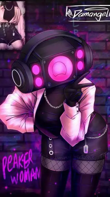 ai character: speaker woman  background