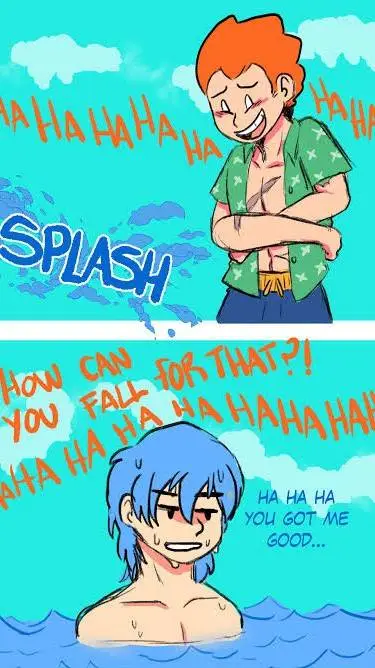 ai character: La piscina  background