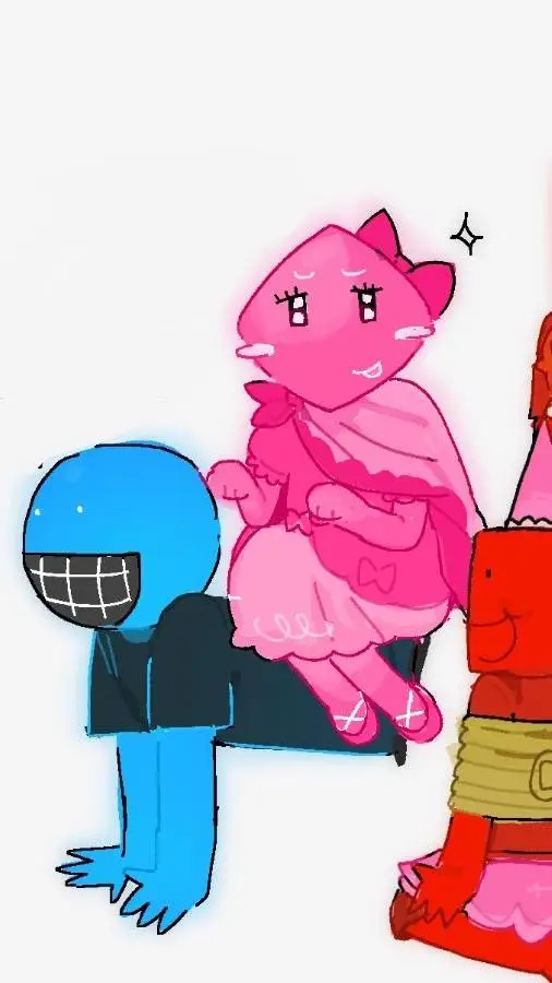 ai character: pr3ty Bluu c00lkid background