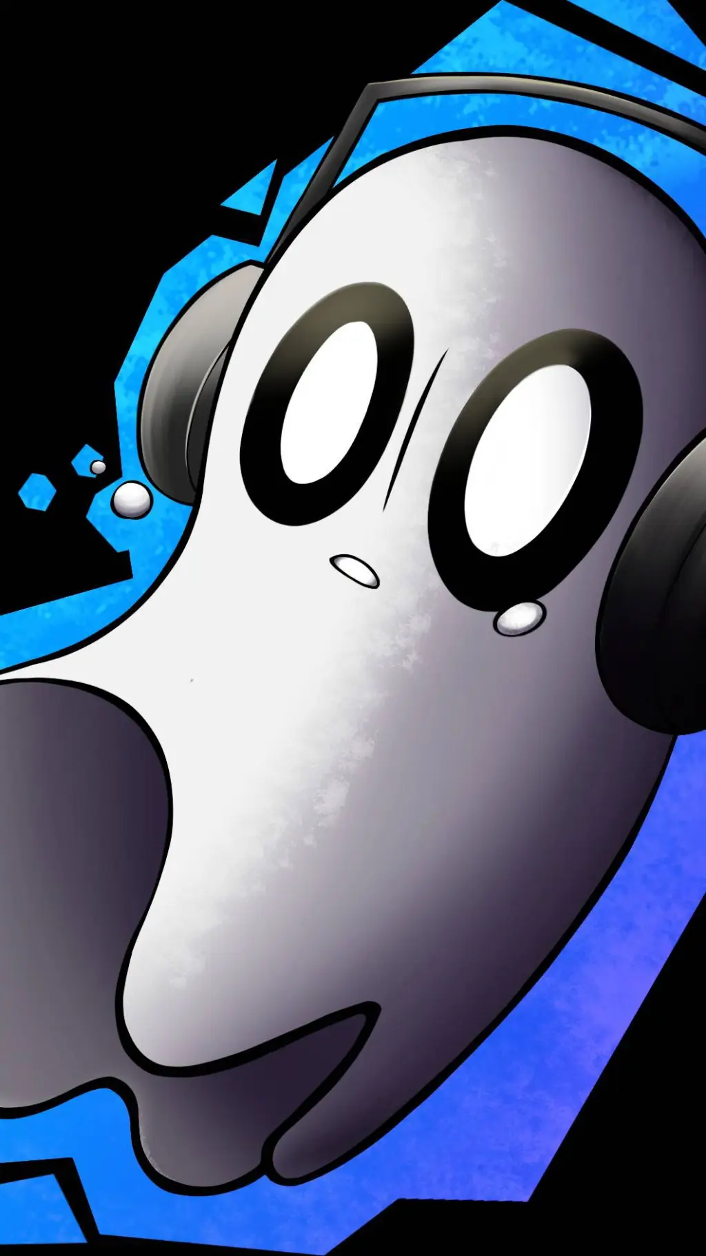 ai character: Napstablook  background