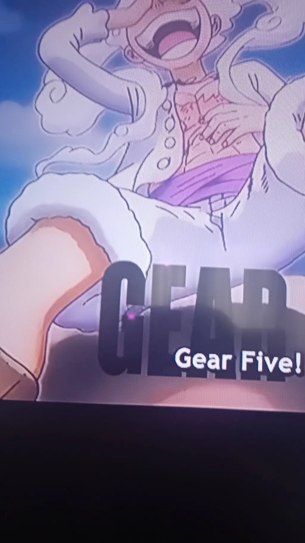 ai character: luffy gear5 background