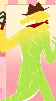 ai character: Pomni ve Gamigoo background