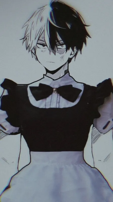 ai character: Mha boys maid cafe background