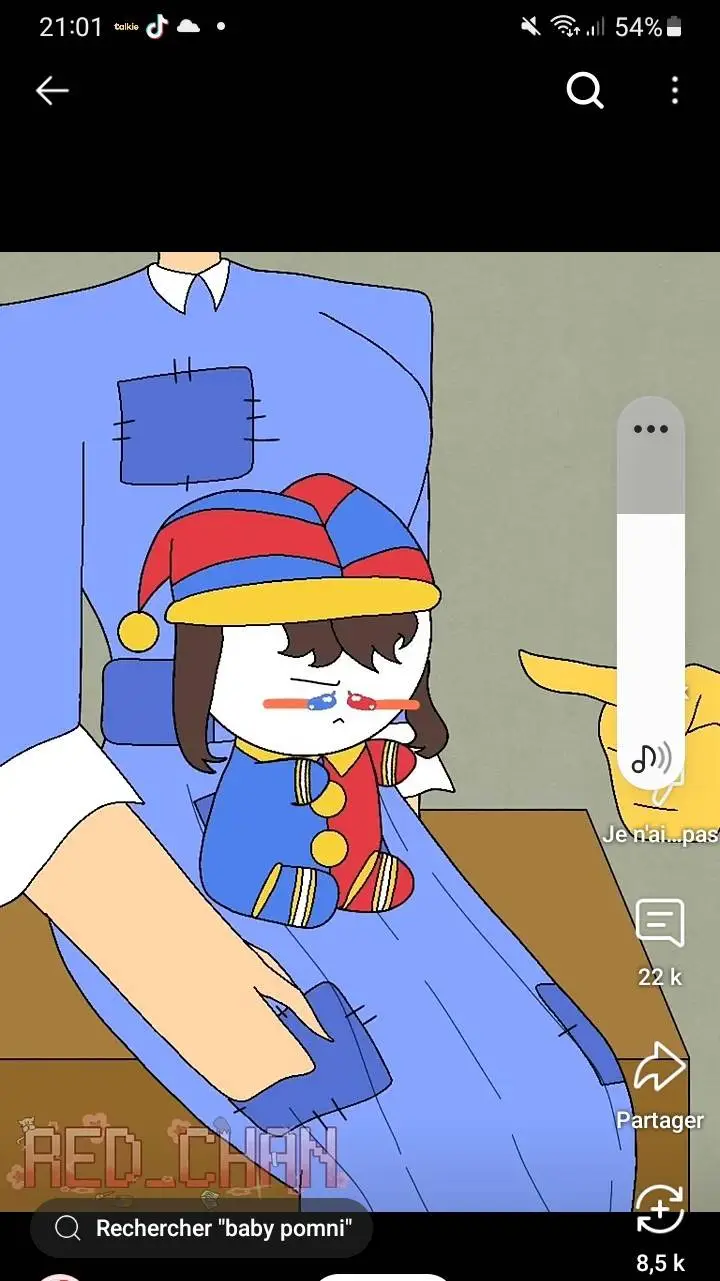 ai character: tou:bebe pomni background