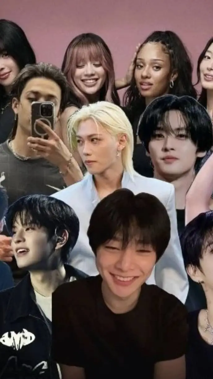 ai character: katseye x skz  background