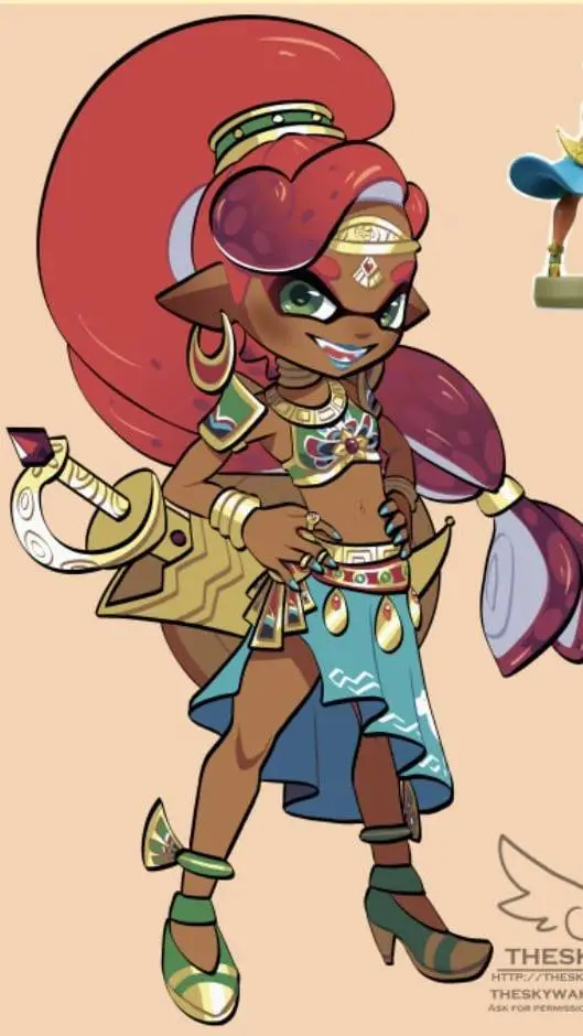 ai character: Urbosa inkling  background