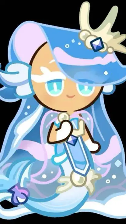 ai character: Sea fairy cookie background