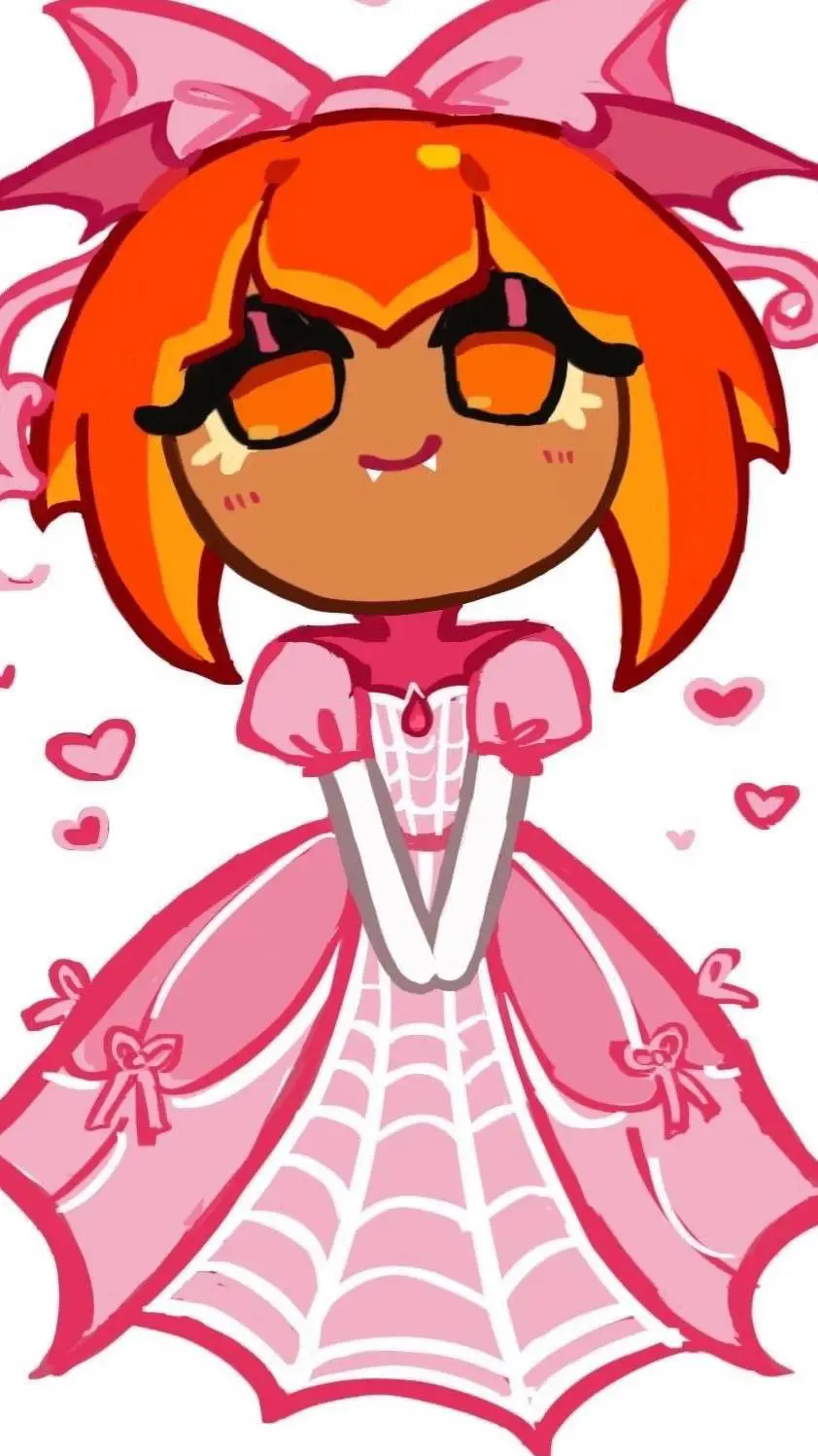 ai character: Pumpkin pie cookie background