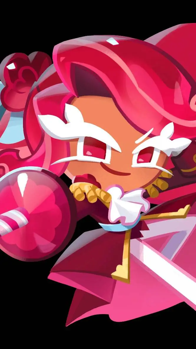 ai character: Raspberry cookie background