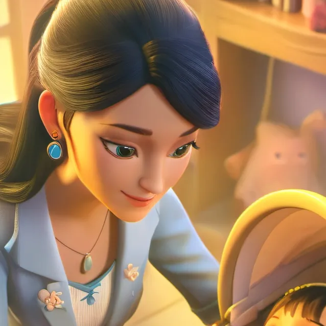 chat with ai character: mom and newborns