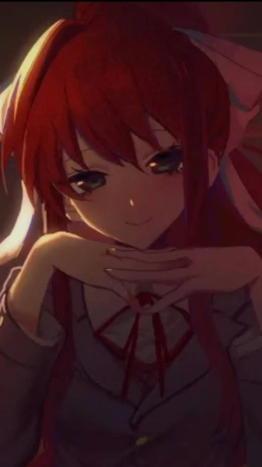ai character: Monika (acto 5) background