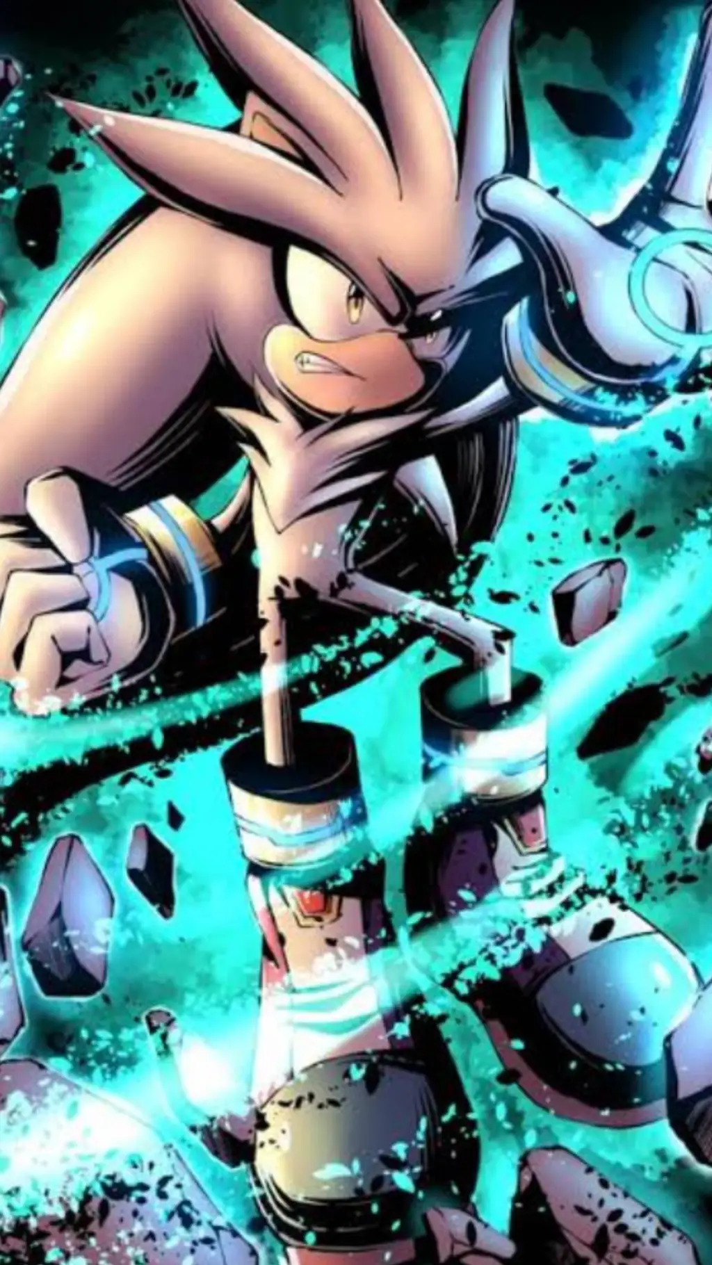 ai character: Silver el erizo 💙 background