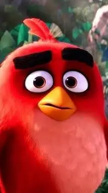 ai character: red angry bird  background