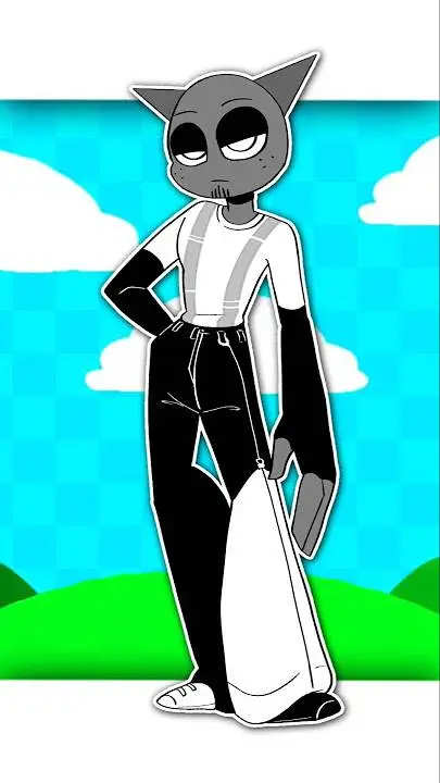 ai character: Gray background