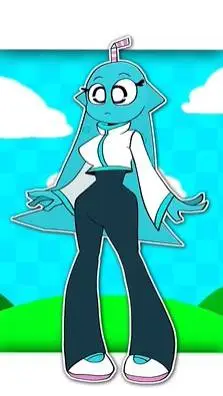 ai character: Aqua background