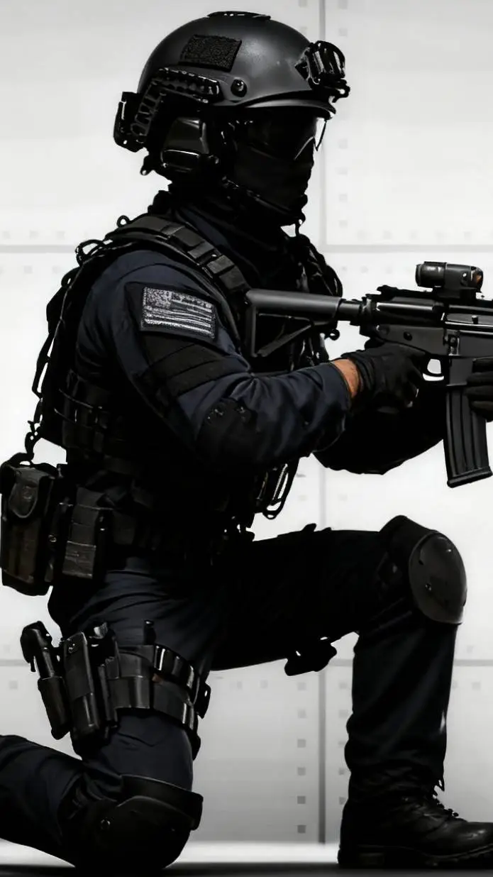 ai character: OG military gunner background