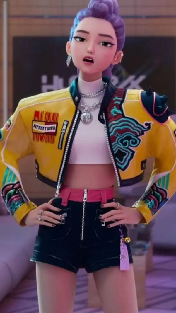 ai character: Rumi 💜🌟 background