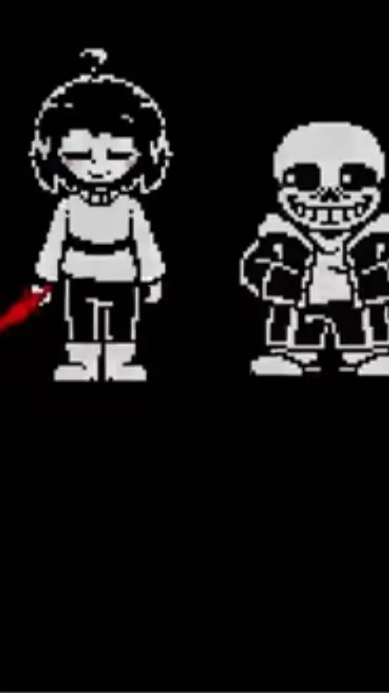 ai character: Sans and Chara background